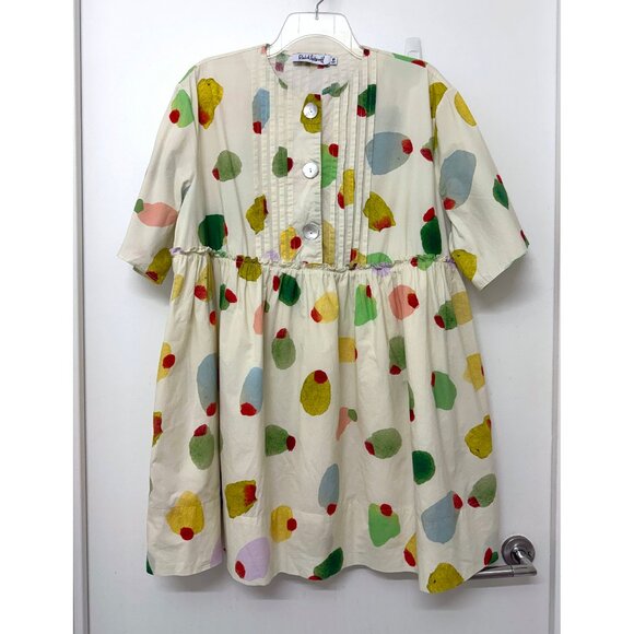 Rachel Antonoff Filthy Martini Olive Print Howard Babydoll Mini Dress M - Picture 3 of 15